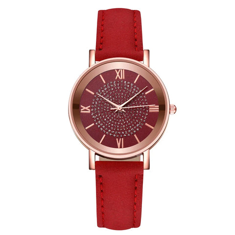 2025 New Women Watch Luxury Female Quartz Wristwatch Leather Belt Dial Casual Fashion Bracelet Ladies Girls Clock Gifts