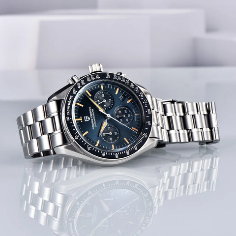 PAGANI DESIGN 2025 New Watch Luxury Moon Retro Quartz Watches For Men Stainless steel Luminous waterproof Sport Chronograph Man