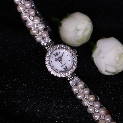 Women's Watch Japan Quartz Fashion Luxury Jewelry Crystal Hours Mother-of-pearl Wedding Bracelet Girl Gift Royal Crown Box