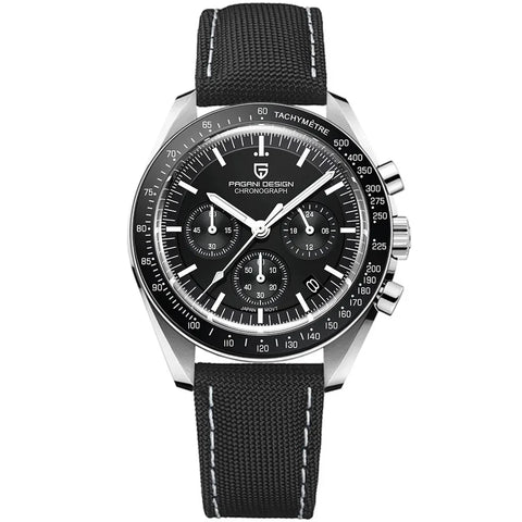 PAGANI DESIGN New Retro Red Watch Luxury Quartz Watches For Men Stainless steel Luminous AR Sapphire crystal Chronograph Man