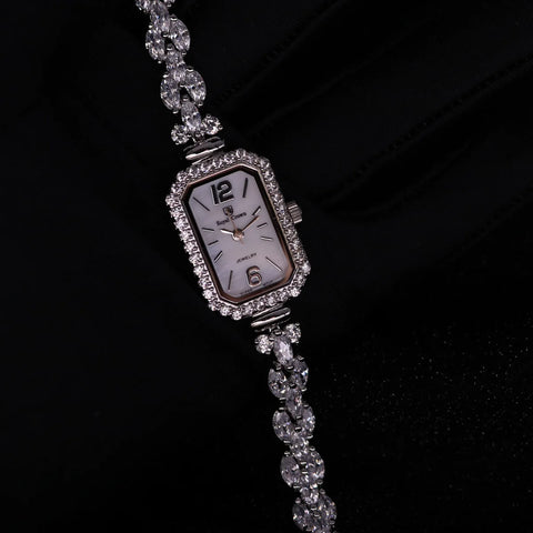 Women's Watch Japan Quartz Fashion Luxury Jewelry Crystal Hours Mother-of-pearl Wedding Bracelet Girl Gift Royal Crown Box