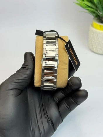 Honmin Watch with blue dail And water Resistance